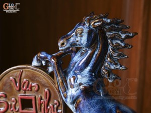 Tượng linh vật Mã Đáo Thành Công-Vạn Sự Như Ý, cao 34cm