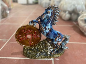 Tượng linh vật Mã Đáo Thành Công-Vạn Sự Như Ý, cao 34cm