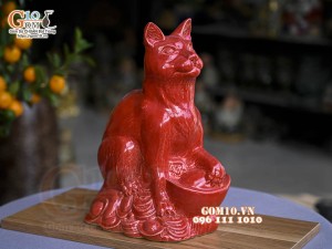 Tượng Linh vật Quý Mão màu đỏ, cao 28x18cm