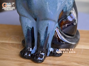 Tượng Linh vật Quý Mão men hỏa biến, cao 30x18cm