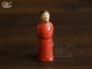 Tượng Lý Bạch áo đỏ, cao 8cm