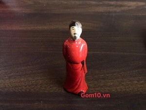 Tượng Lý Bạch áo đỏ, cao 8cm