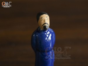 Tượng Lý Bạch áo xanh coban, cao 8cm