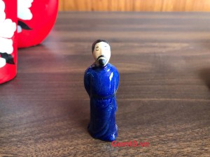 Tượng Lý Bạch áo xanh coban, cao 8cm