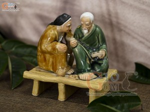 Tượng ông bà tâm đầu ý hợp, 15cm