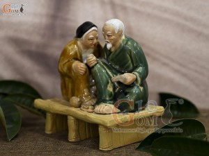 Tượng ông bà tâm đầu ý hợp, 15cm