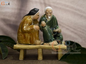 Tượng ông bà tâm đầu ý hợp, 15cm