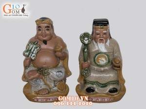 Tượng ông địa và ông thần tài cao 18cm