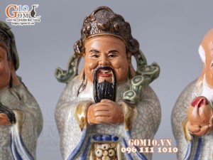 Tượng ông Phúc men rạn, cao 20cm