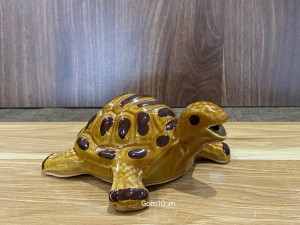 Tượng Rùa men nâu, dài 14cm Tượng Rùa men nâu, dài 14cm