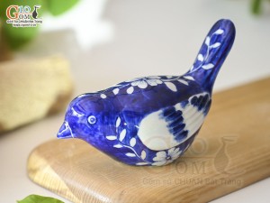 Tượng sứ decor dáng Chim băng, cao 8cm