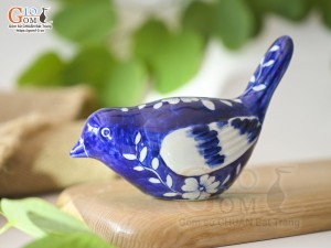 Tượng sứ decor dáng Chim băng, cao 8cm