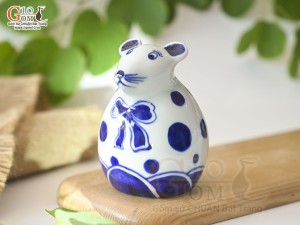 Tượng sứ decor dáng Chuột, cao 7cm