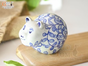 Tượng sứ decor dáng Gấu mèo, cao 7cm