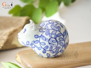 Tượng sứ decor dáng Gấu mèo, cao 7cm