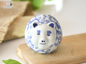Tượng sứ decor dáng Gấu mèo, cao 7cm
