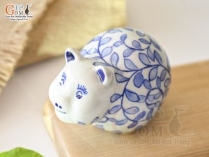 Tượng sứ decor dáng Gấu mèo, cao 7cm