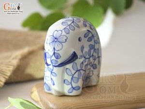 Tượng sứ decor dáng Voi, cao 9.5cm