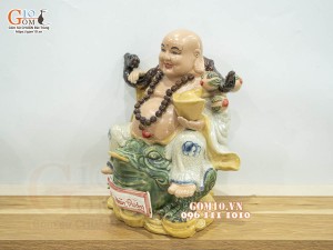 Tượng sứ Di Lạc Phúc Mãn Đường, cao 36cm