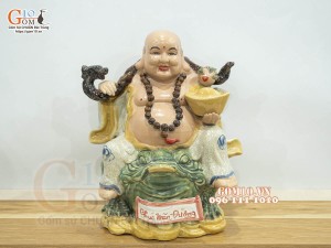Tượng sứ Di Lạc Phúc Mãn Đường, cao 36cm