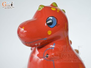 Khủng long tiết kiệm dáng đứng màu đỏ, cao 21cm