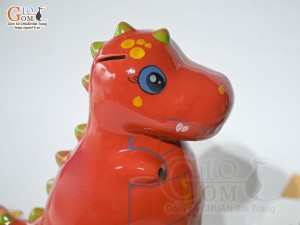 Khủng long tiết kiệm dáng đứng màu đỏ, cao 21cm