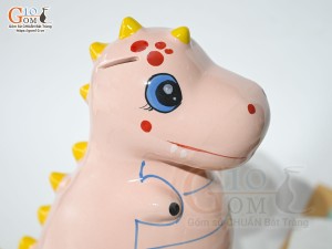 Khủng long tiết kiệm dáng đứng màu hồng, cao 21cm