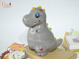 Khủng long tiết kiệm dáng đứng màu xám, cao 21cm