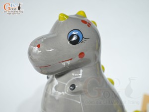 Khủng long tiết kiệm dáng đứng màu xám, cao 21cm