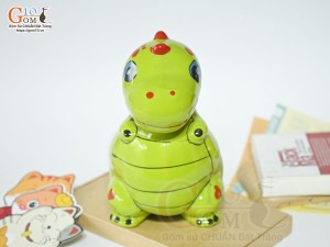 Khủng long tiết kiệm dáng đứng màu xanh, cao 21cm