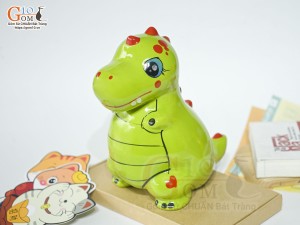 Khủng long tiết kiệm dáng đứng màu xanh, cao 21cm