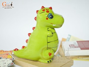 Khủng long tiết kiệm dáng đứng màu xanh, cao 21cm