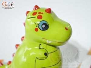 Khủng long tiết kiệm dáng đứng màu xanh, cao 21cm