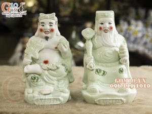 Tượng Thần Tài - Thổ Địa men ngọc cao 18cm