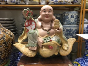 Tượng thần tài Di Lạc cưỡi cá chép hóa rồng