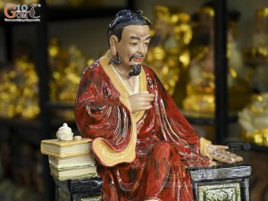 Tượng Thần Trà ngồi đọc sách, cao 36cm