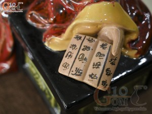 Tượng Thần Trà ngồi đọc sách, cao 36cm