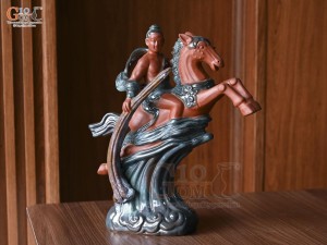 Tượng Thánh Gióng cưỡi ngựa, cao 35cm