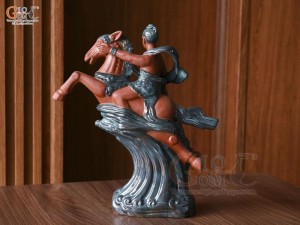Tượng Thánh Gióng cưỡi ngựa, cao 35cm