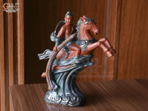 Tượng Thánh Gióng cưỡi ngựa, cao 35cm