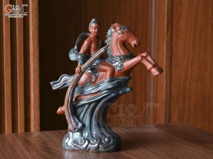 Tượng Thánh Gióng cưỡi ngựa, cao 35cm