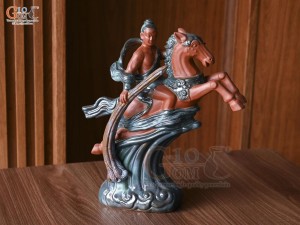 Tượng Thánh Gióng cưỡi ngựa, cao 35cm
