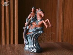 Tượng Thánh Gióng cưỡi ngựa, cao 35cm