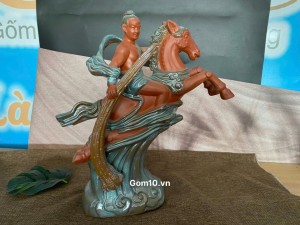Tượng Thánh Gióng cưỡi ngựa, cao 35cm