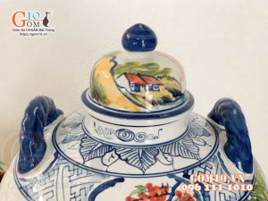 Vò rượu men men màu vẽ lã vọng câu cá 20l