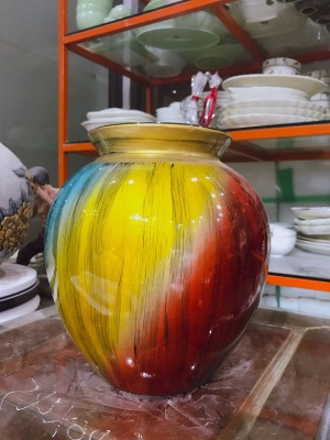 Vò sơn mài đa màu cao 23cm