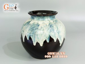 Vò tròn nhỏ men chảy 22cm